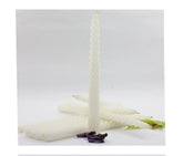 American-Elm Pack of 10 Ascented 0.7x10 In White Twisted Pillar Candle For Diwali and Brithday Party or For Home Decor
