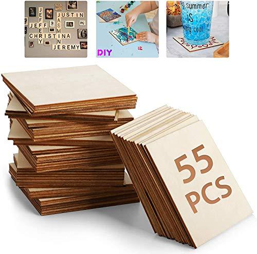 100pcs 20mm Unfinished Wood Square Natural Slices Wood Square Dics for DIY  Crafts Painting, Scrabble Tiles, Pyrography, Decor - AliExpress