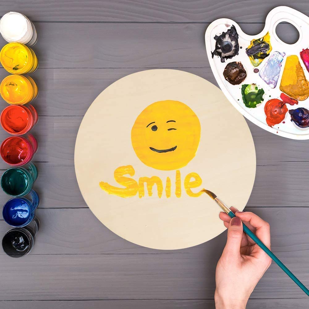 Round Circle Wooden Cutouts, MDF Craft Shapes, Art & Craft Work, Party Decoration Material, Circle wooden Board