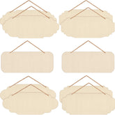 Unfinished hanging wood sign