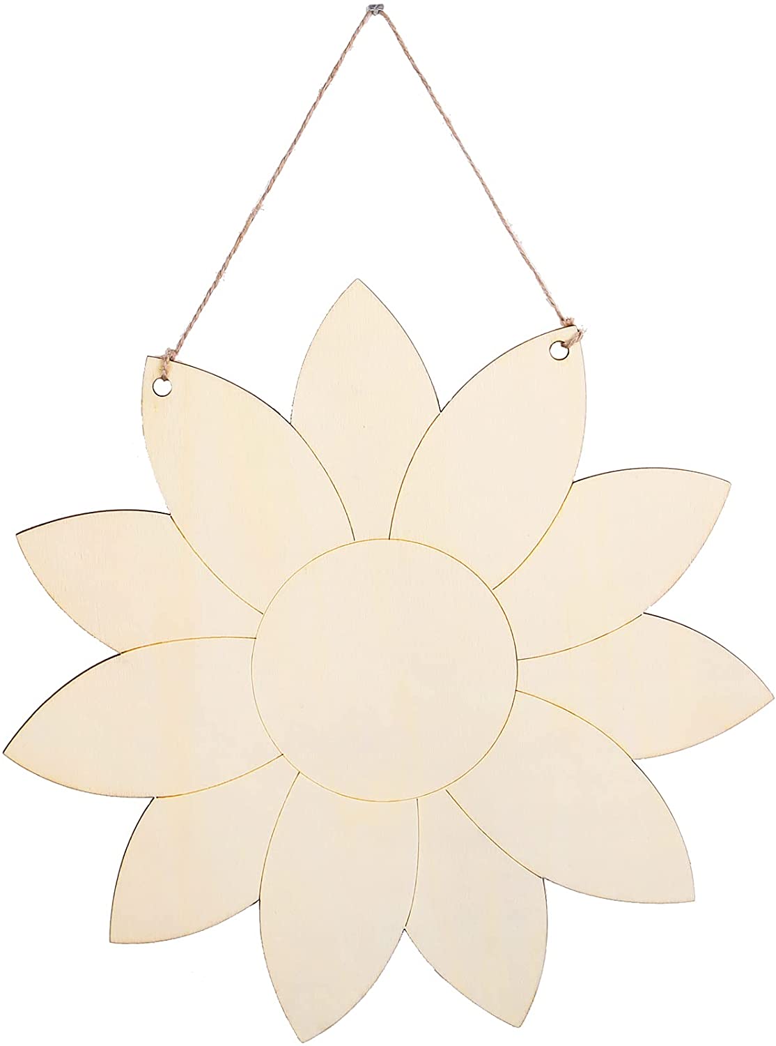 wooden unfinished sunflower