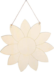 wooden unfinished sunflower