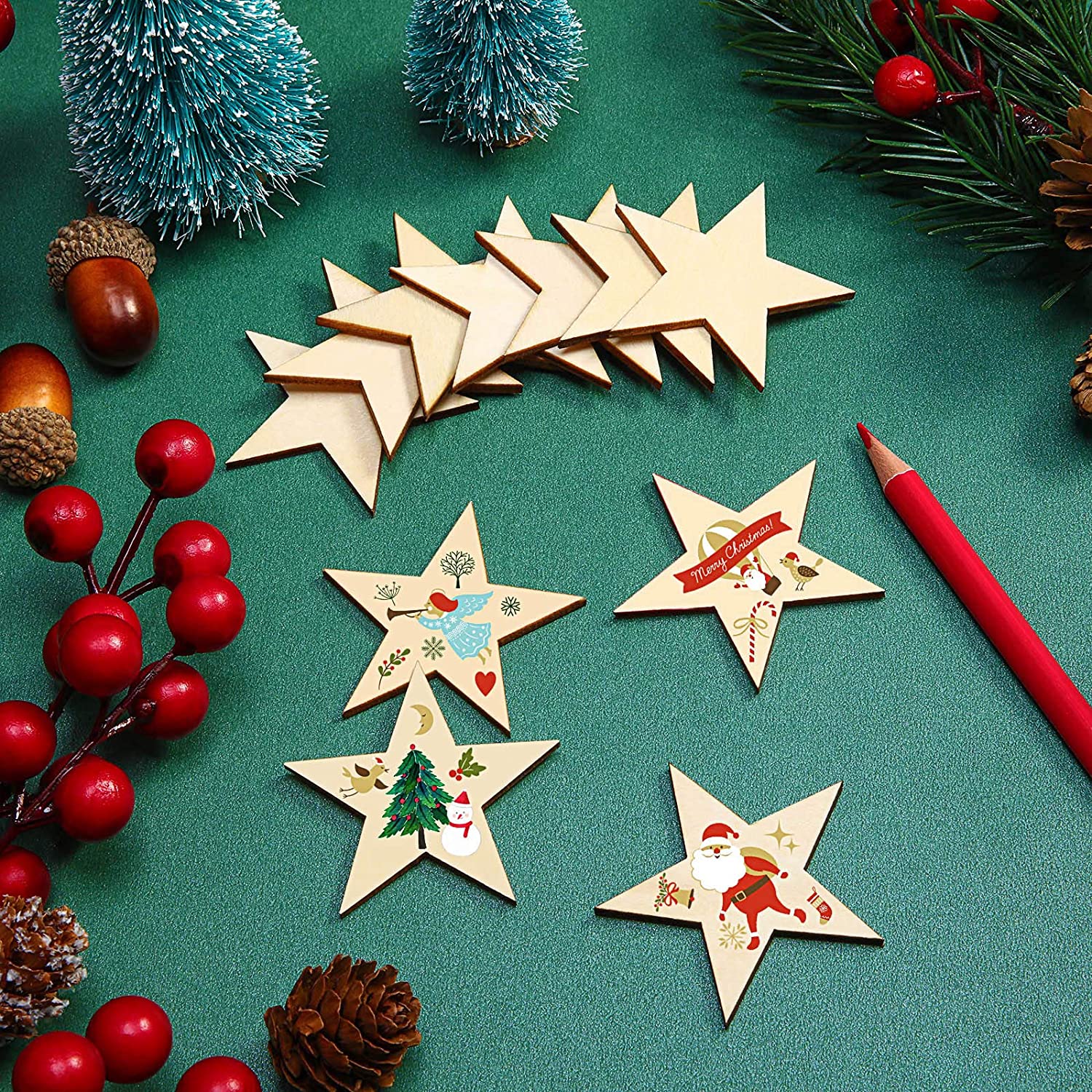 unfinished cutout star for painting