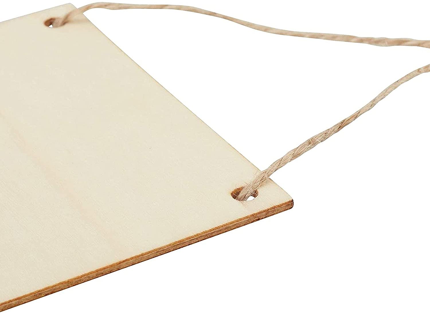 unfinished wood hanging tag