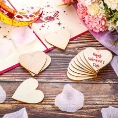 wood heart slices ornaments for wedding