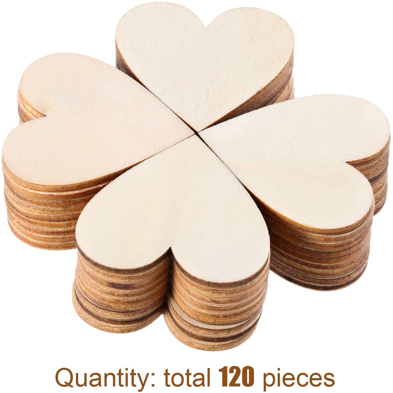 wooden heart cutouts