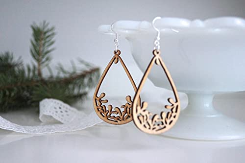 20Pcs Wooden Earring Accessories