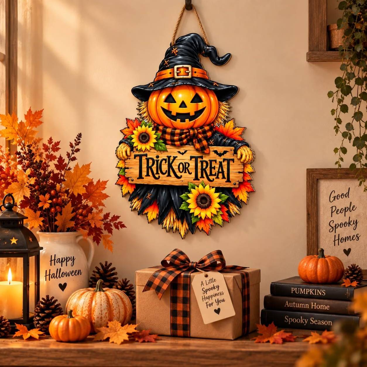 autumn fall pumpkin hanging decoration