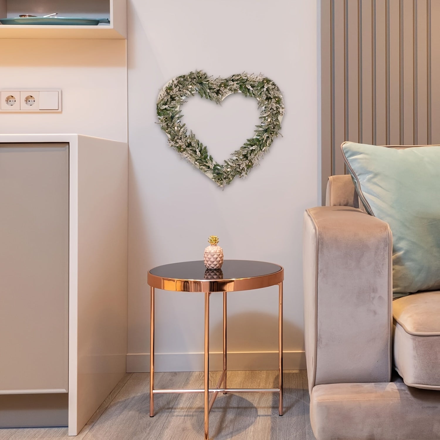 natural wooden heart wreath base for farmhouse décor