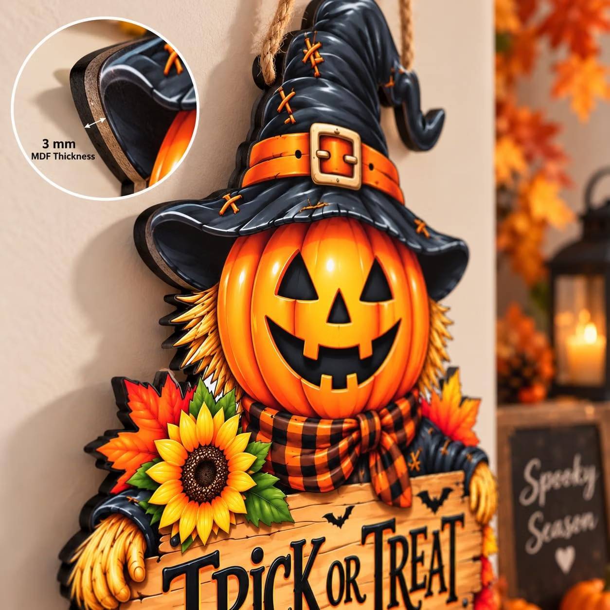 fall harvest pumpkin wall hanging decor