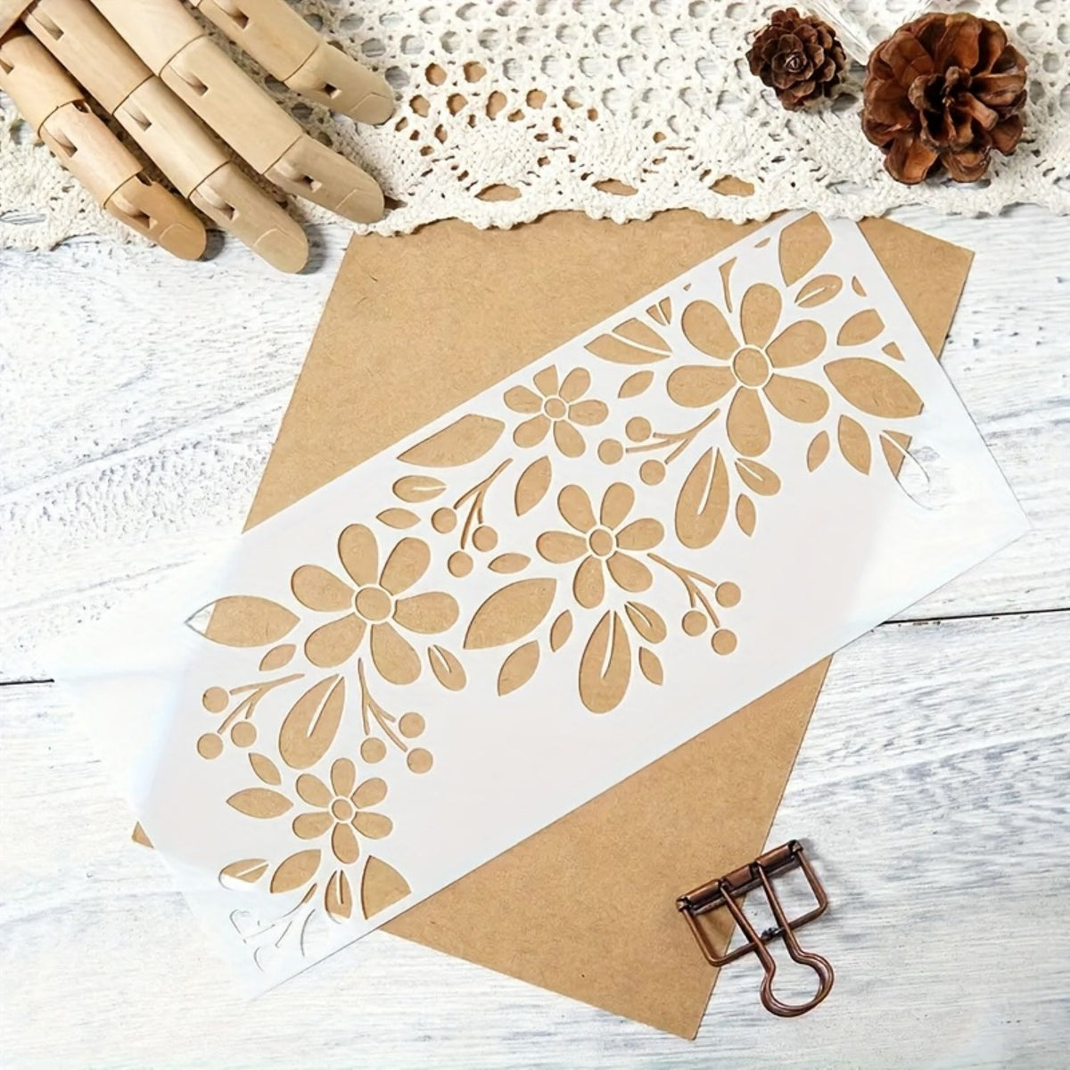 Washable DIY stencil for painting and embossing