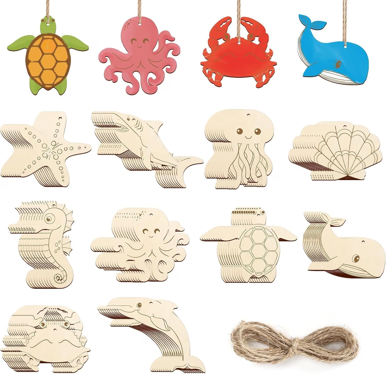 wooden sea ornaments to paint diy art and craft