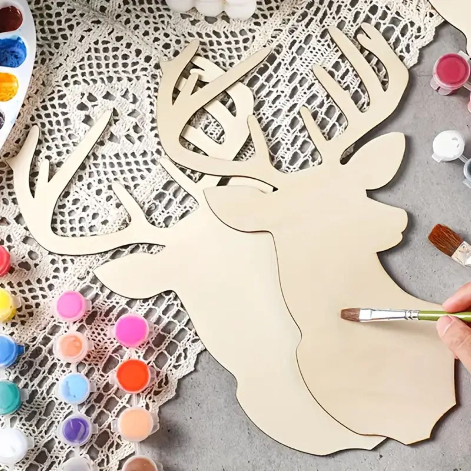 wooden elk decorations for home