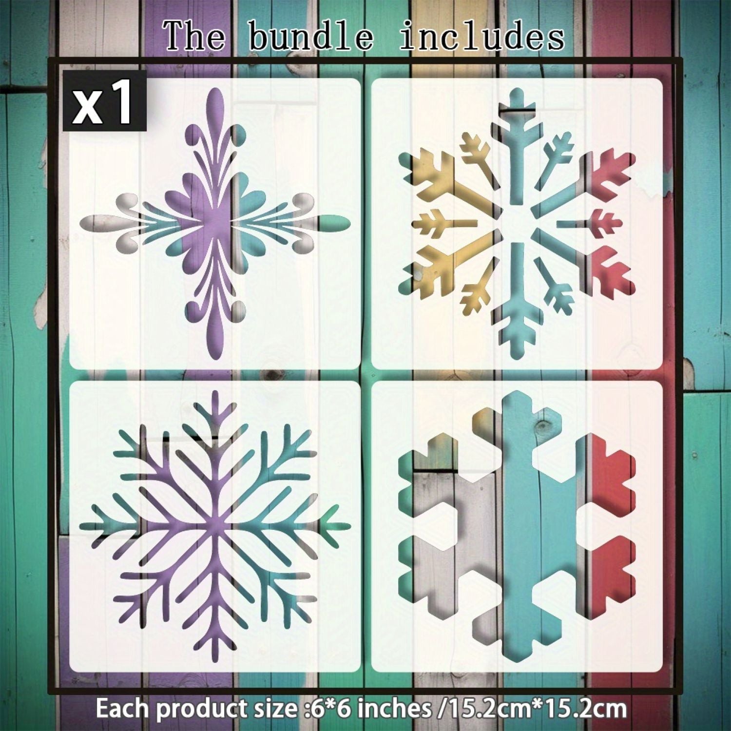 Wall painting snowflake stencil