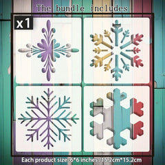 Wall painting snowflake stencil
