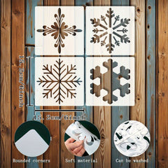Reusable snowflake stencil