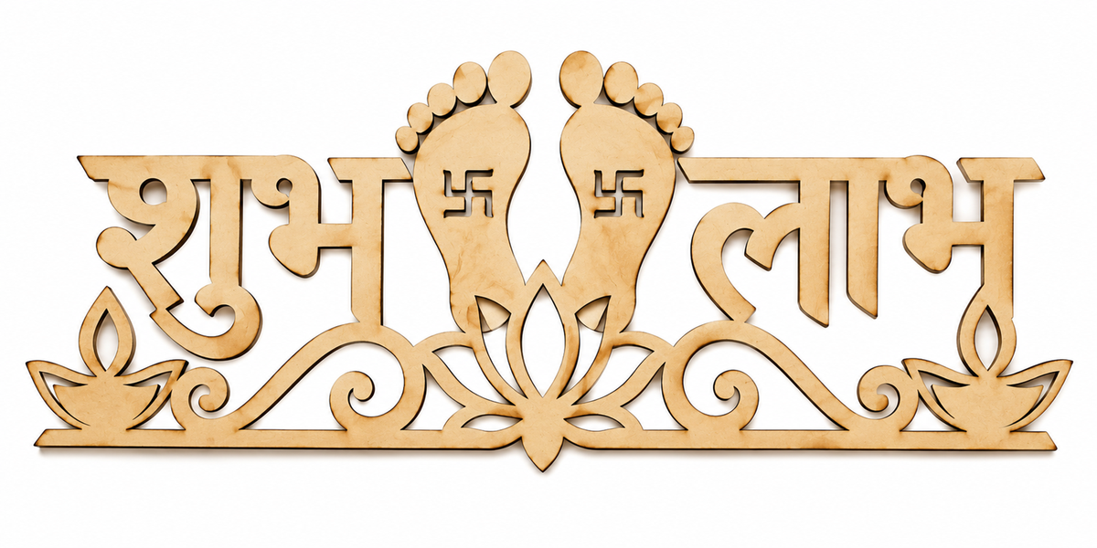 shubh labh wooden cutout for painting