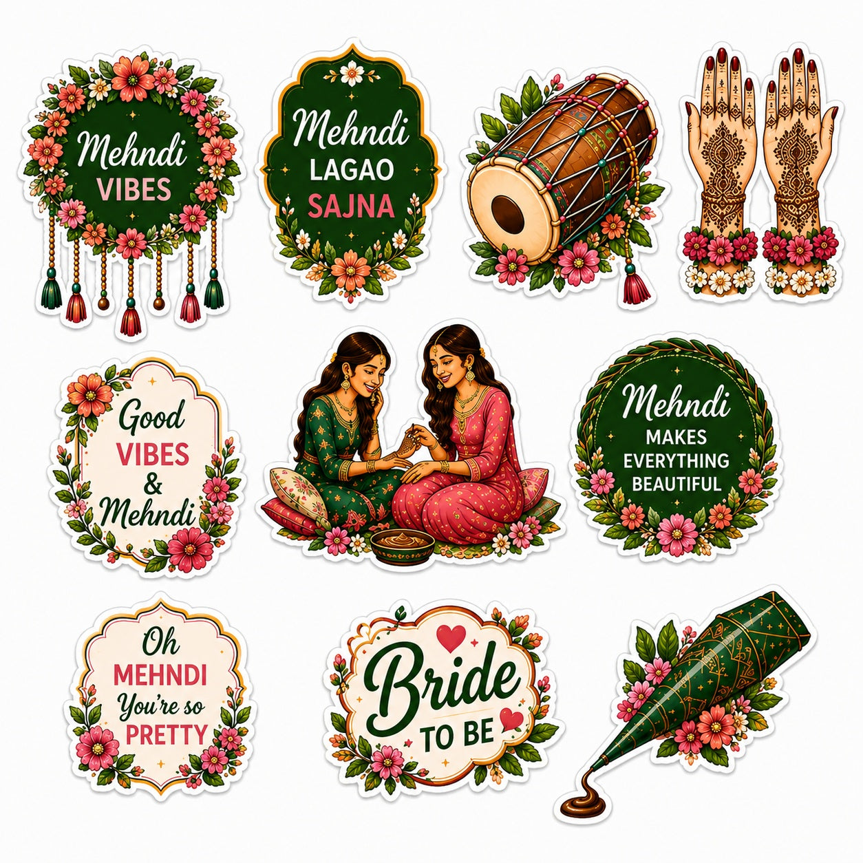 Mehndi ceremony backdrop decoration