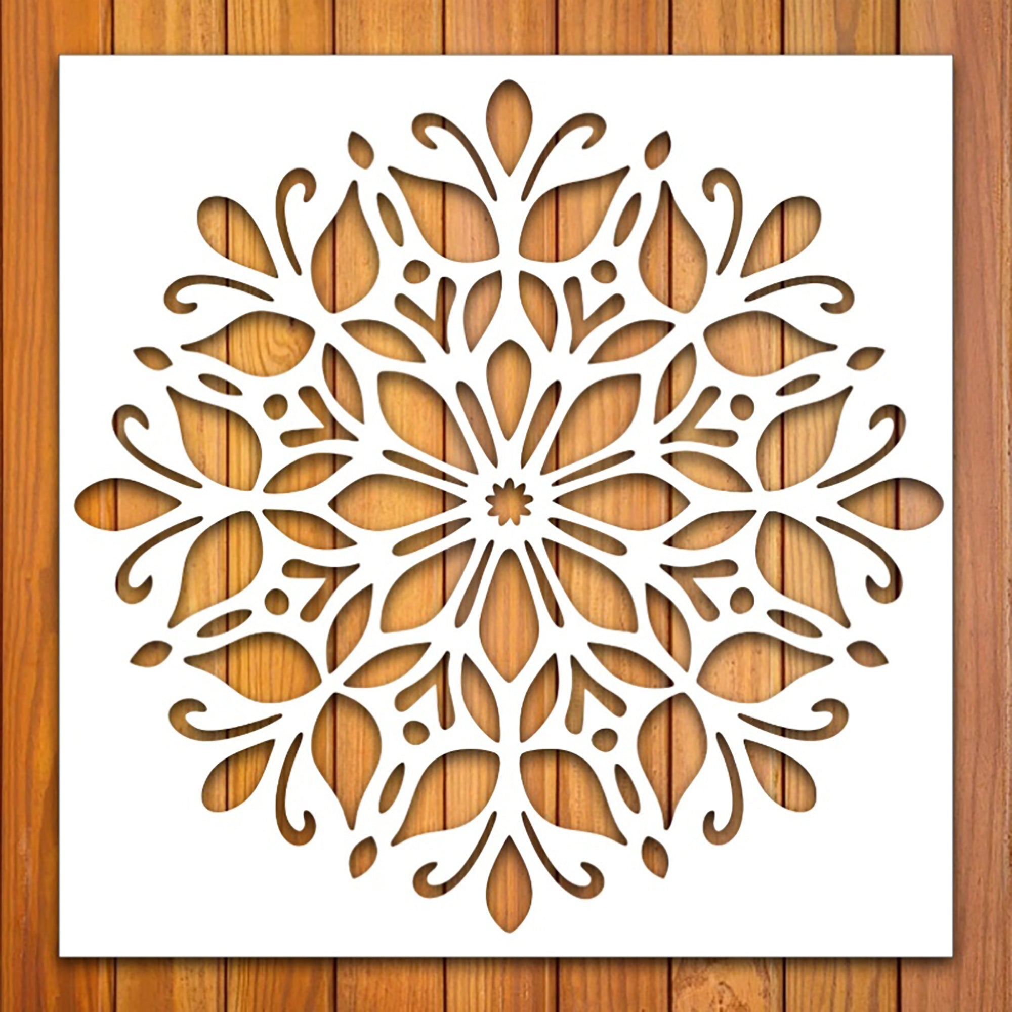 reusable mandala flower stencil for diwali decoration