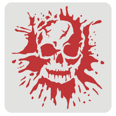 bleeding skull stencil for diy painting