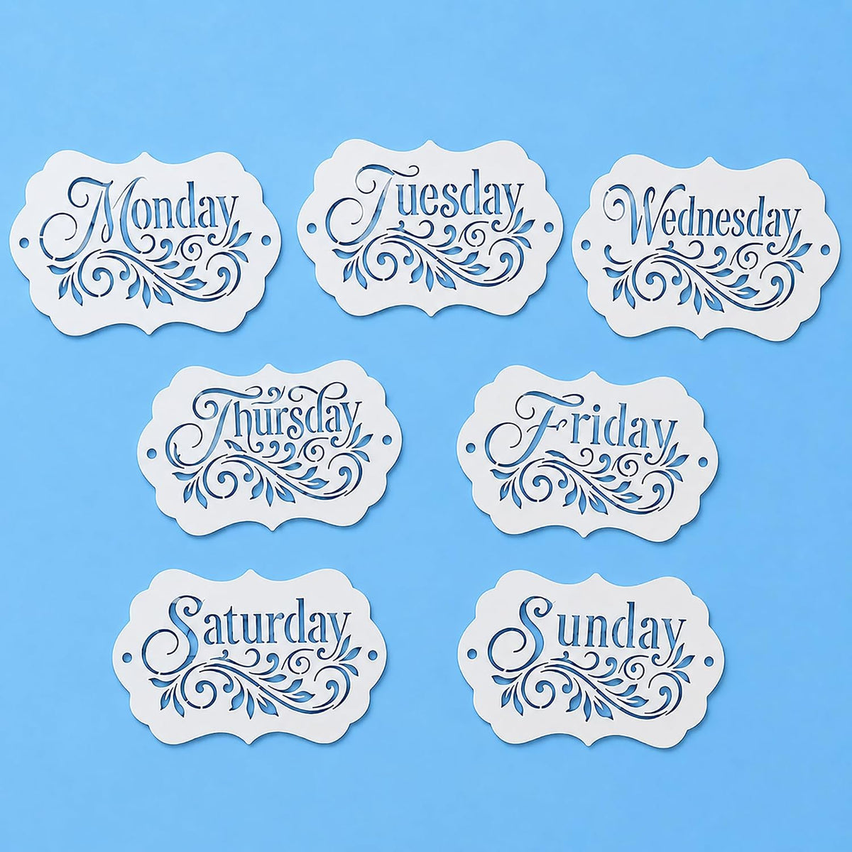 days of the week reusable stencil