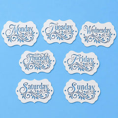days of the week reusable stencil