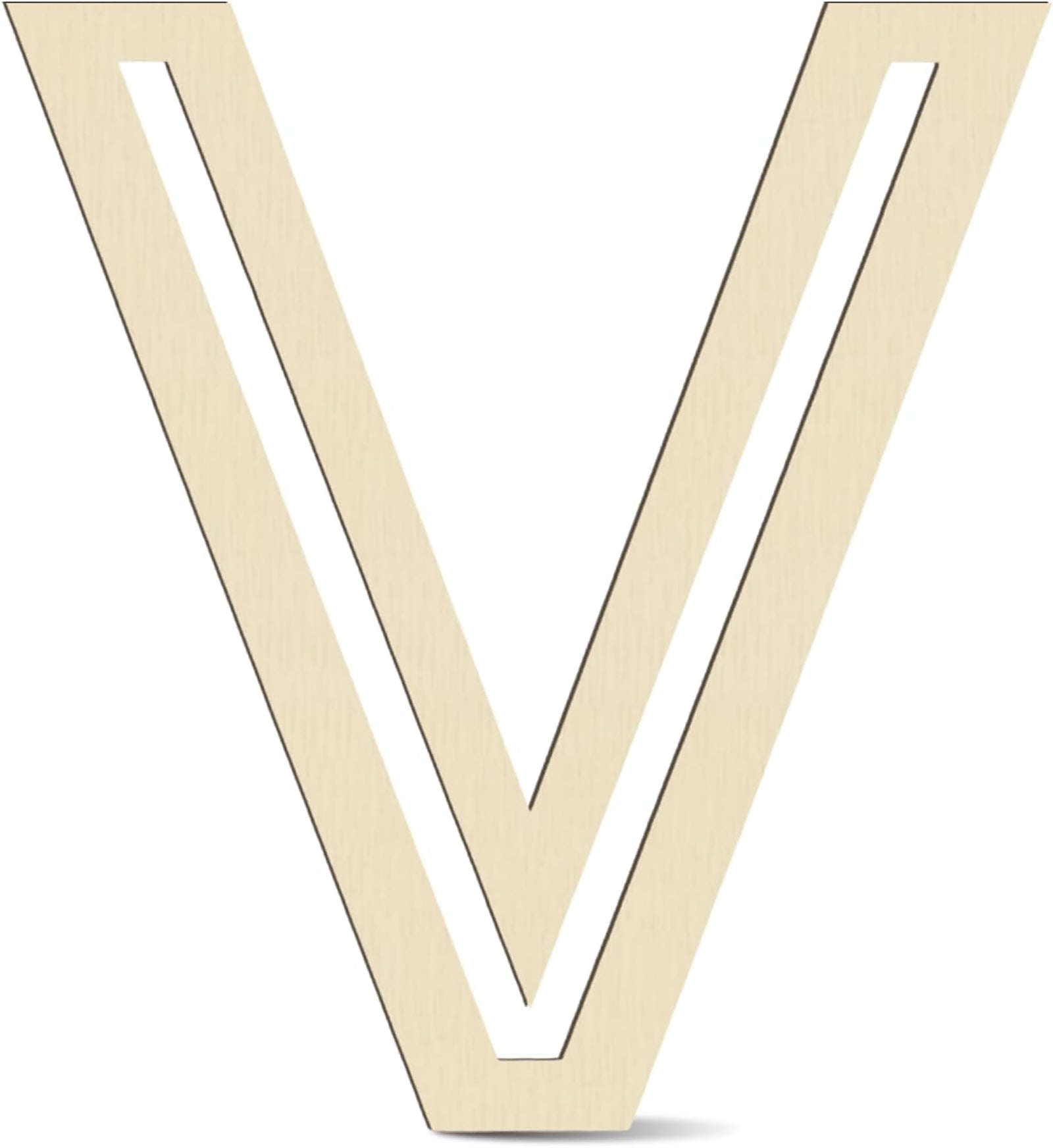 wooden letter v mdf cutout diy paintable alphabet v craft base