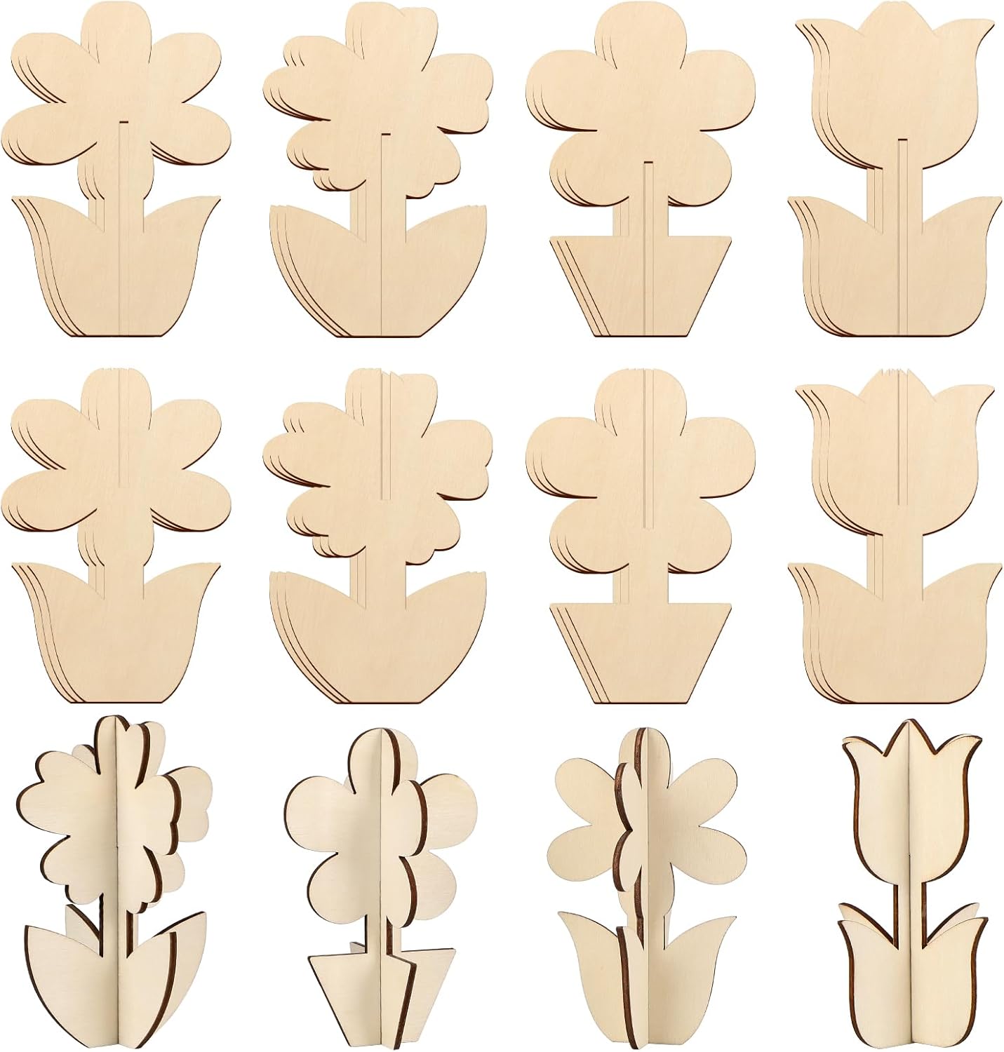 diy wooden flower base
