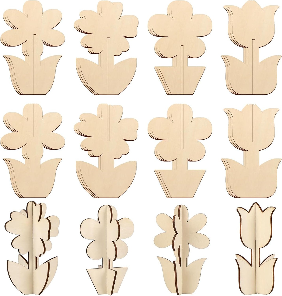 diy wooden flower base