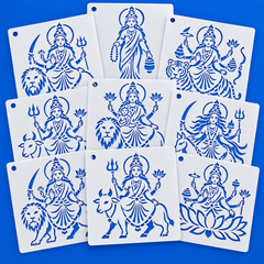 navdurga rangoli stencil set for painting