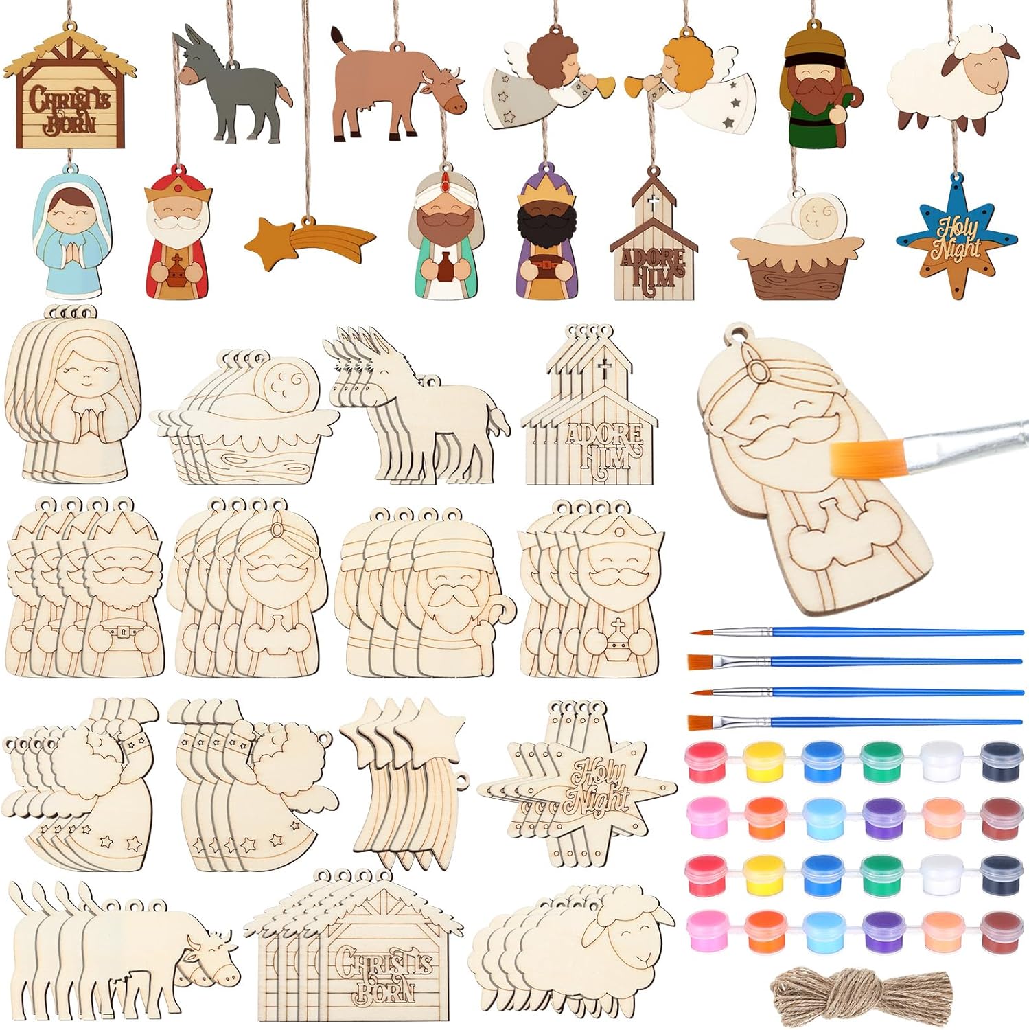 nativity wooden cutouts for diy crafts