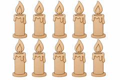 wooden candle cutout for diy art and craft