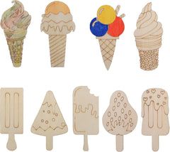 ice cream wooden cutouts
