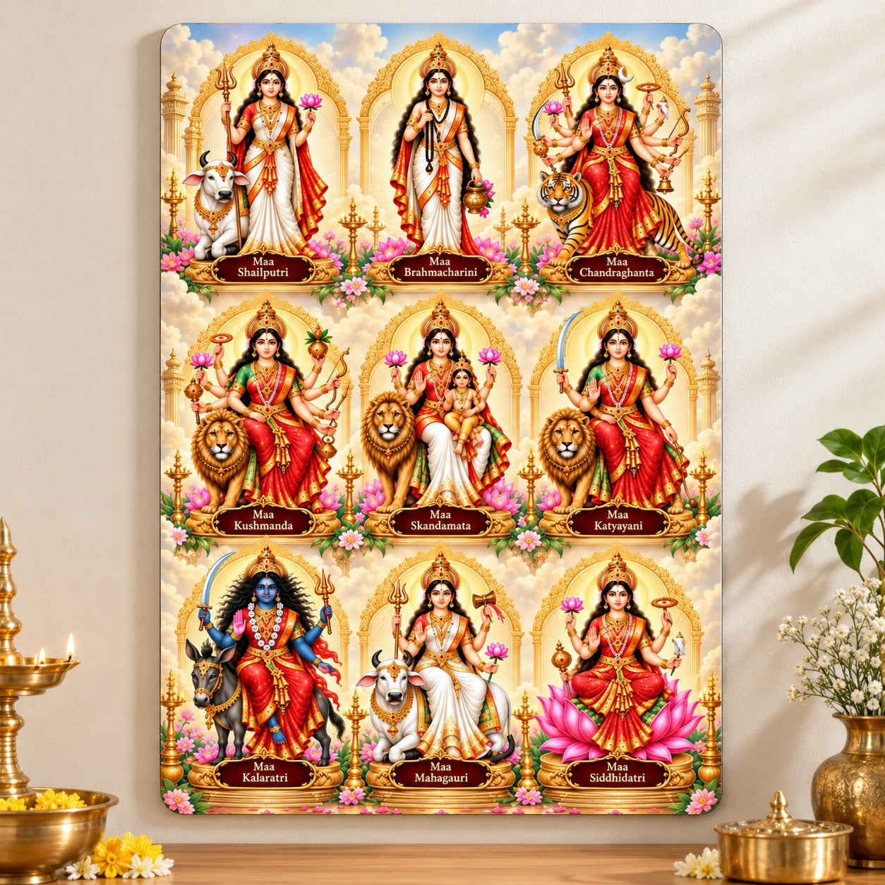Navdurga Nav Roop wall art painting