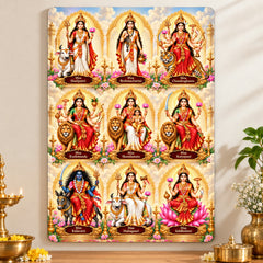 Navdurga Nav Roop wall art painting