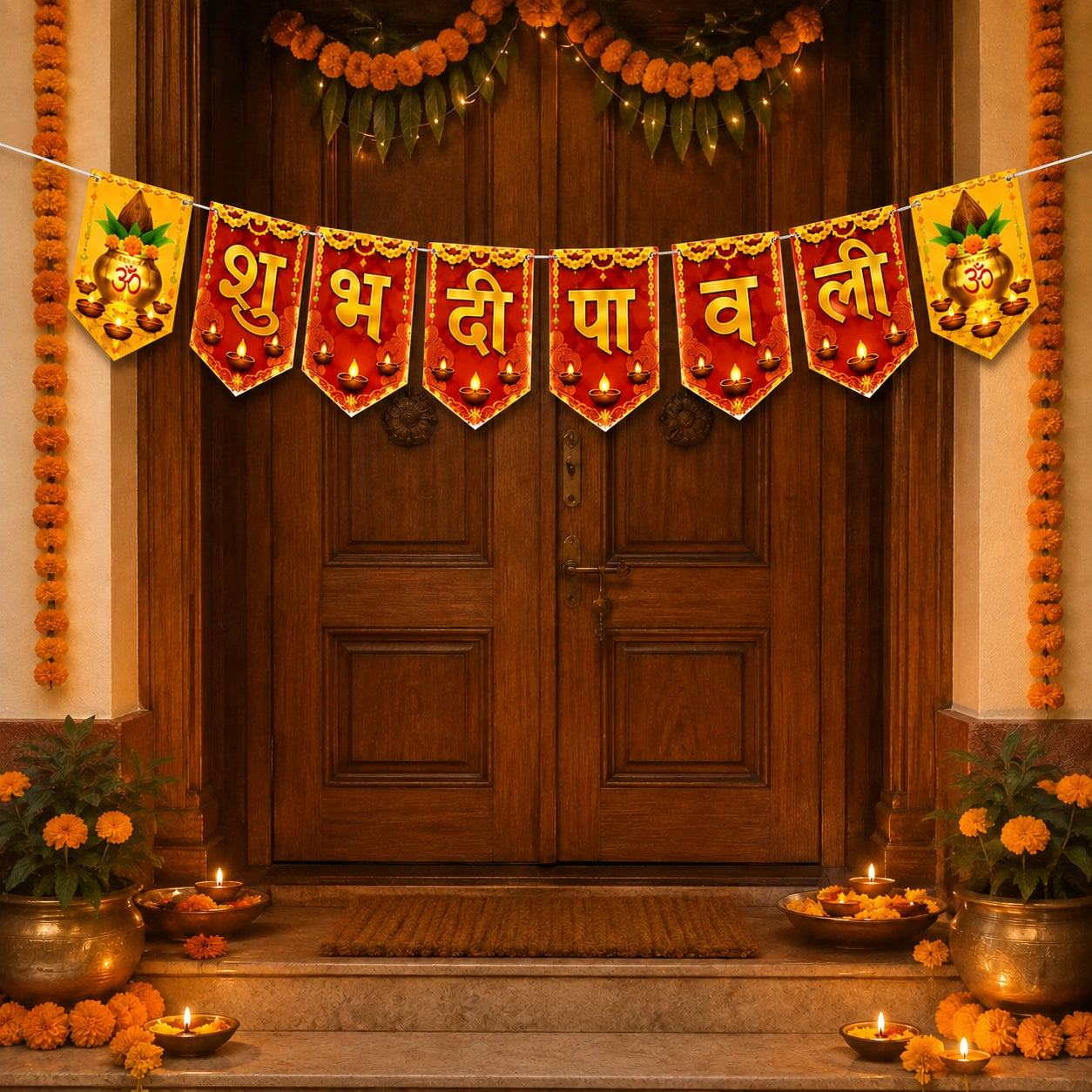 Shubh Deepawali Kalash banner decoration
