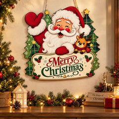 Merry Christmas Santa wall hanging decor