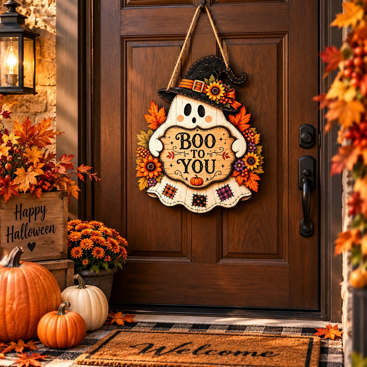 Boo To You Halloween wall decor MDF