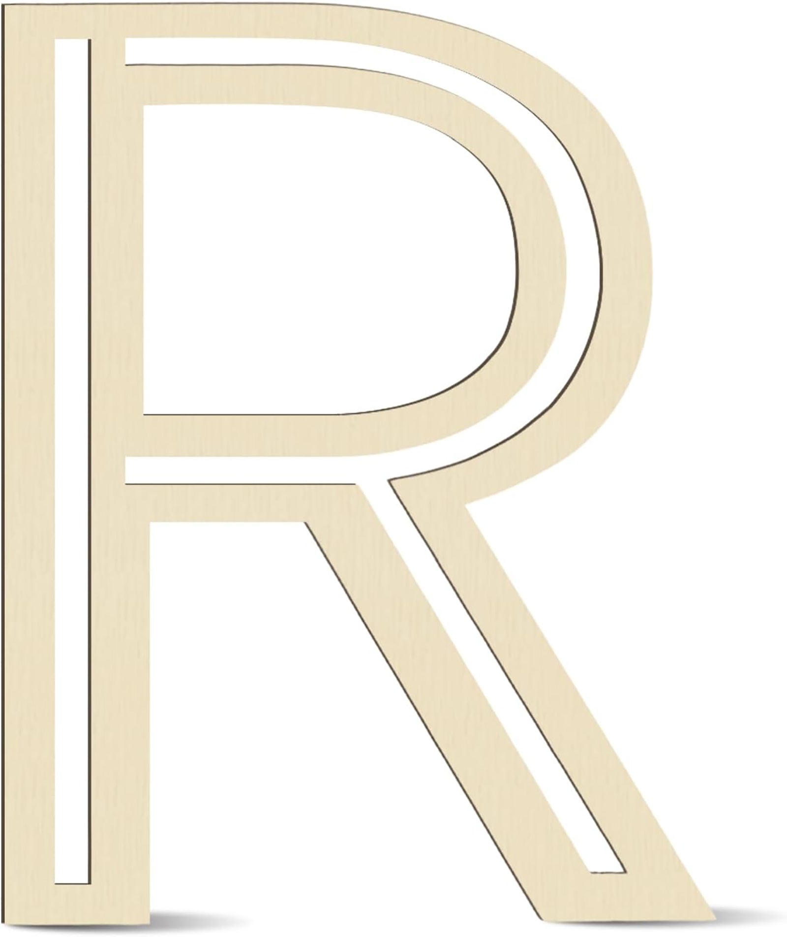 wooden letter r mdf cutout diy paintable alphabet r craft base