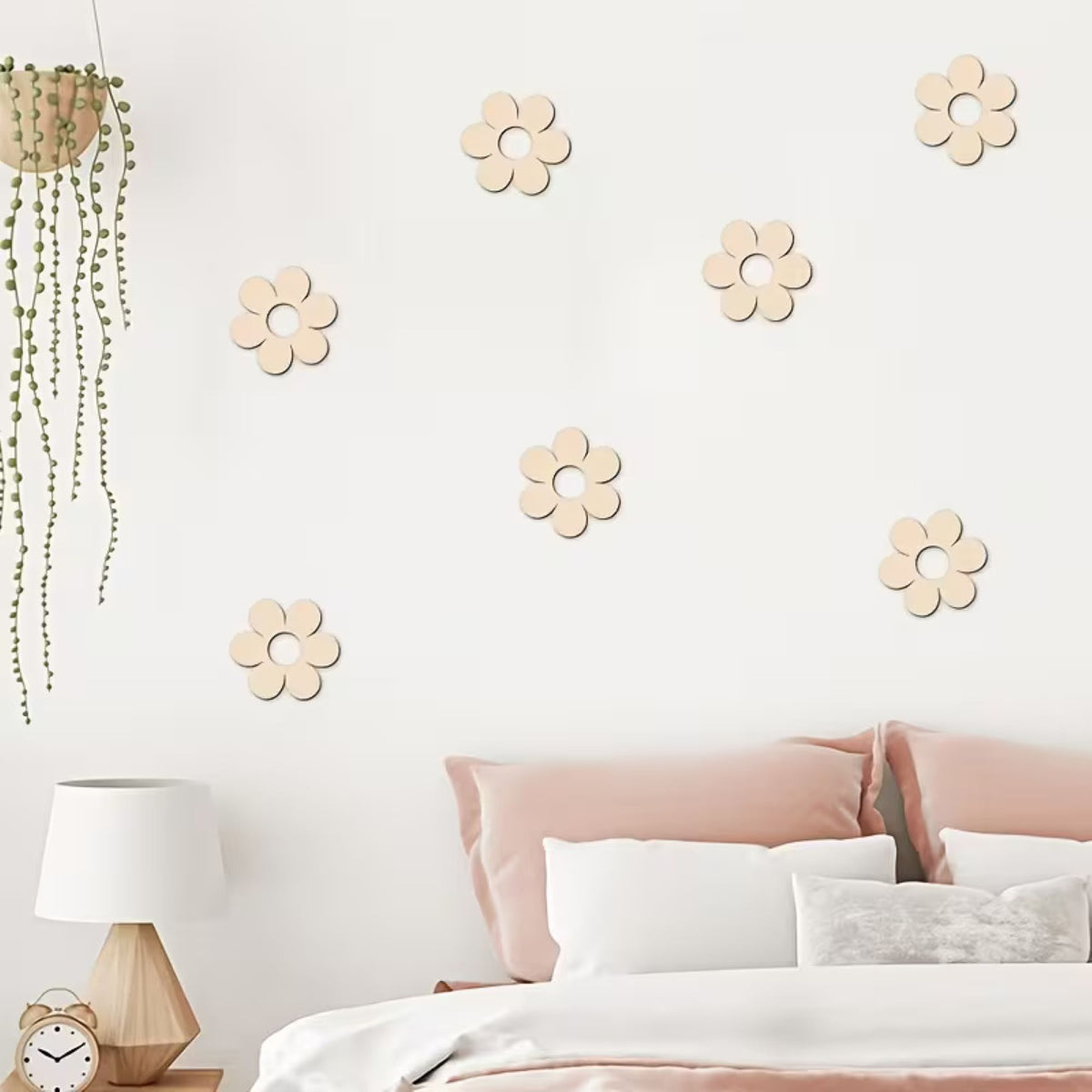 wooden flower wall decals for home decor