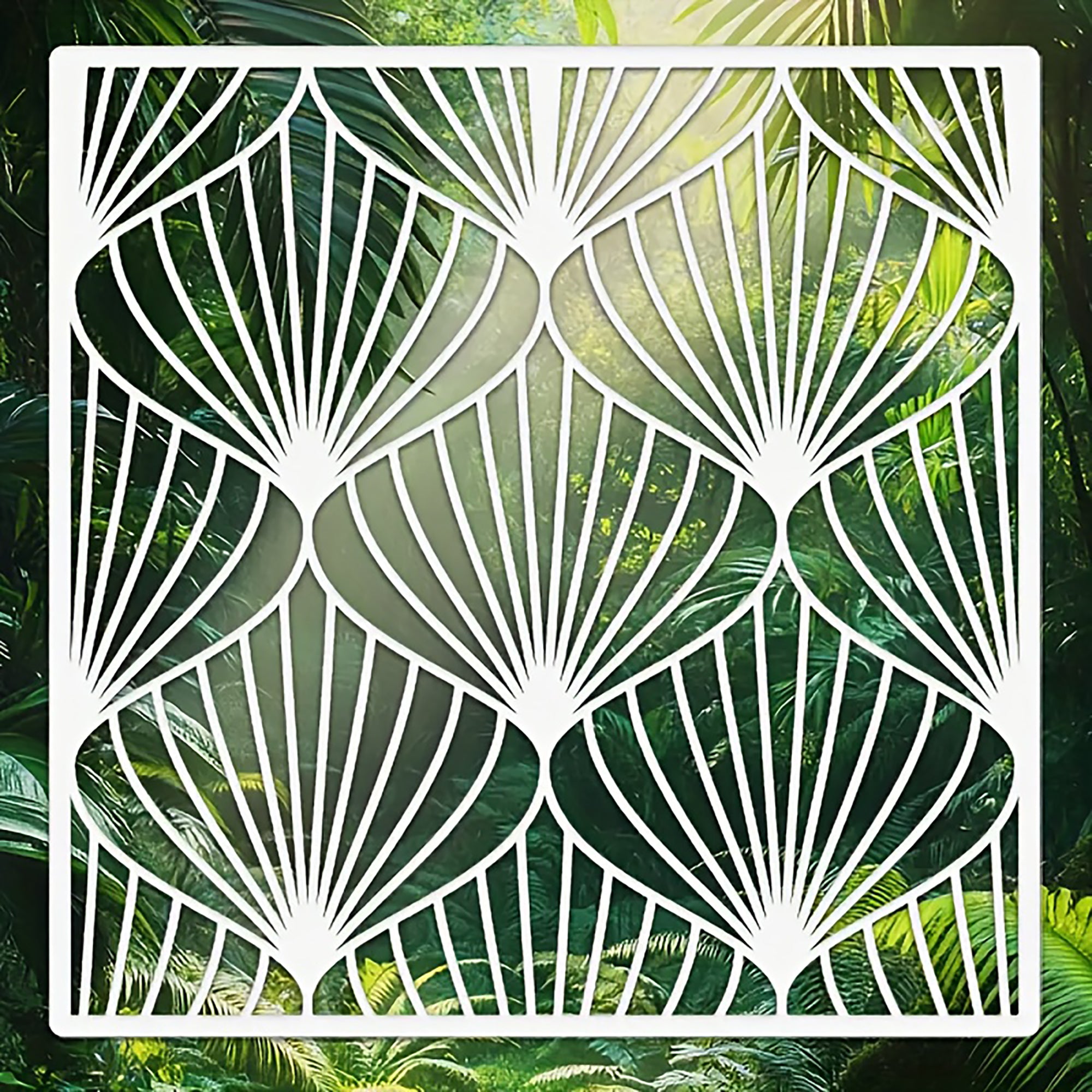 reusable monstera leaf stencil for wall floor tile painting
