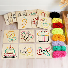threading board kids learning activity toy