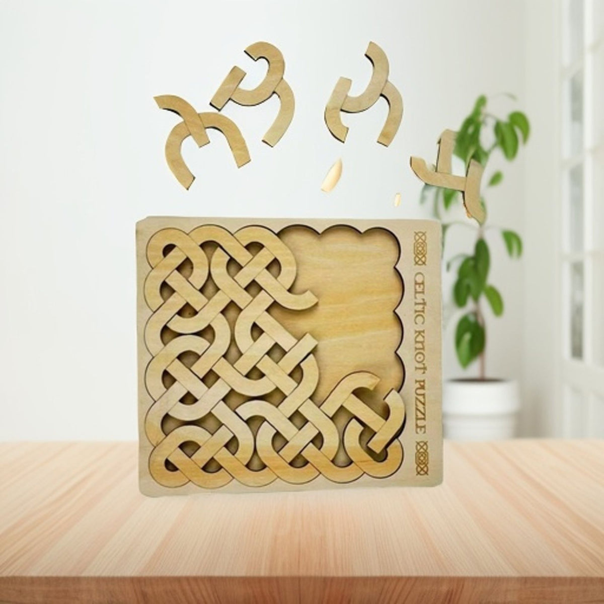wooden brain teaser puzzle for adults and kids