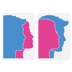 man woman face stencil for diy art