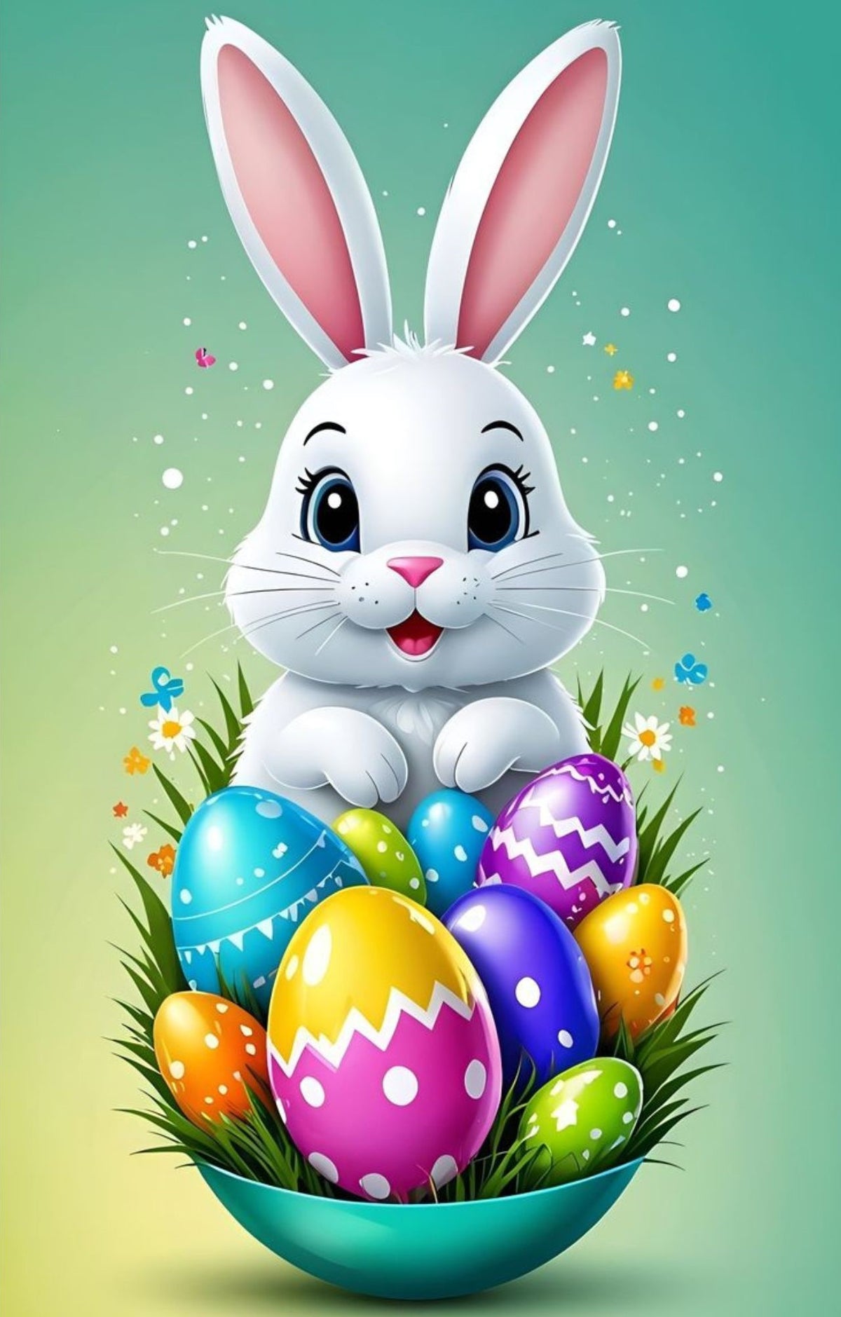 easter bunny metal wall art