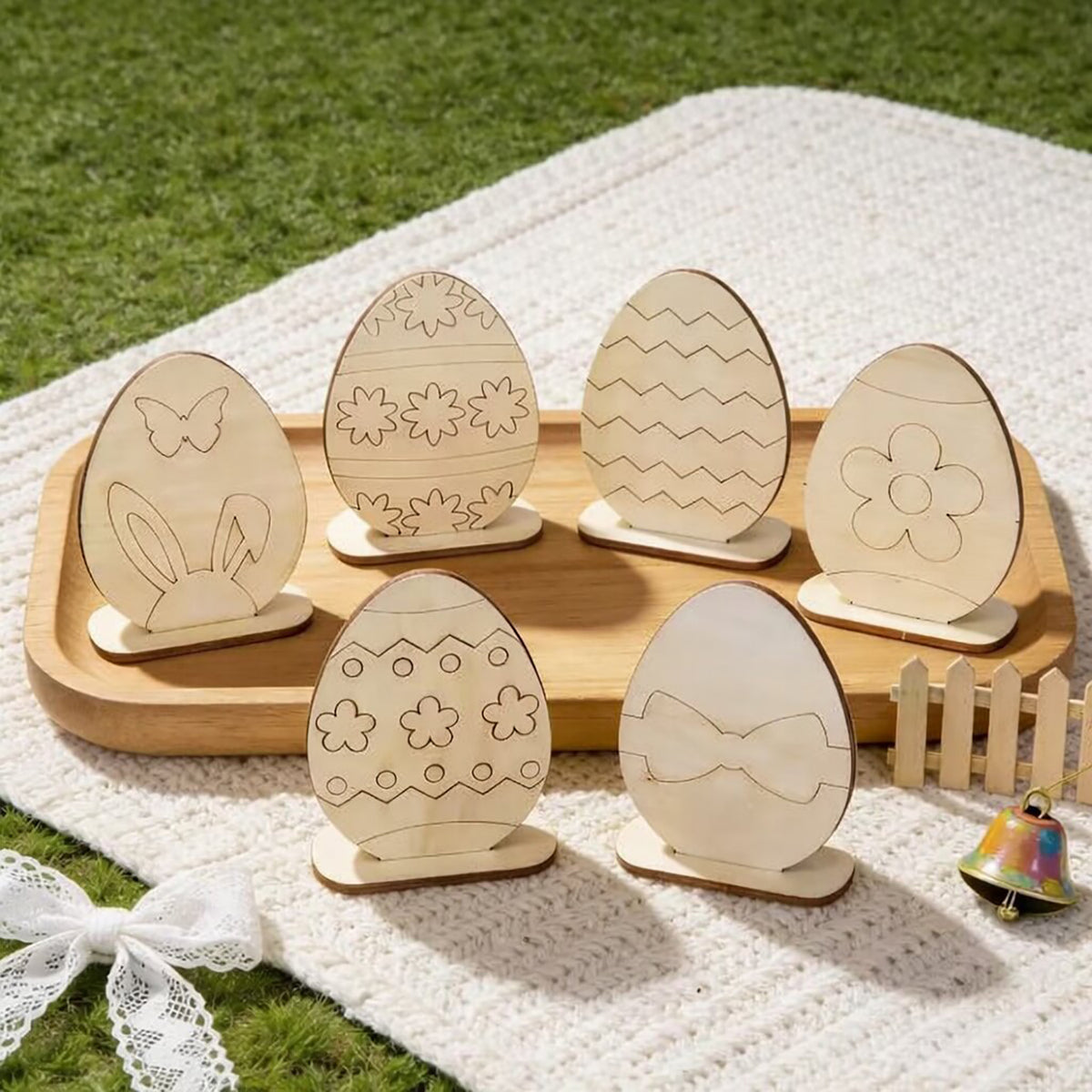 diy wooden egg craft base