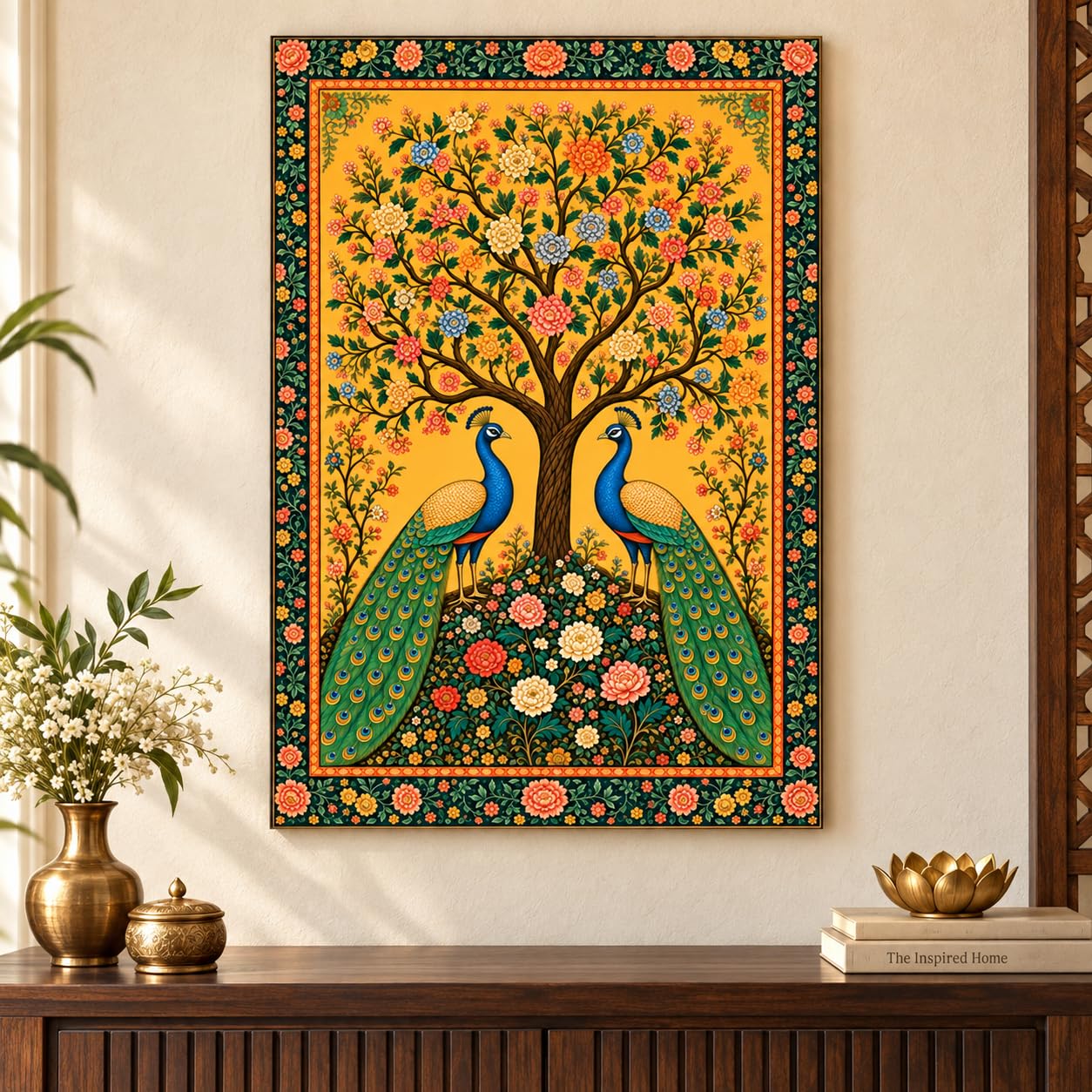 Peacock Tree of Life wall art