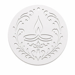 diwali oil lamp stencil for home decor crafts