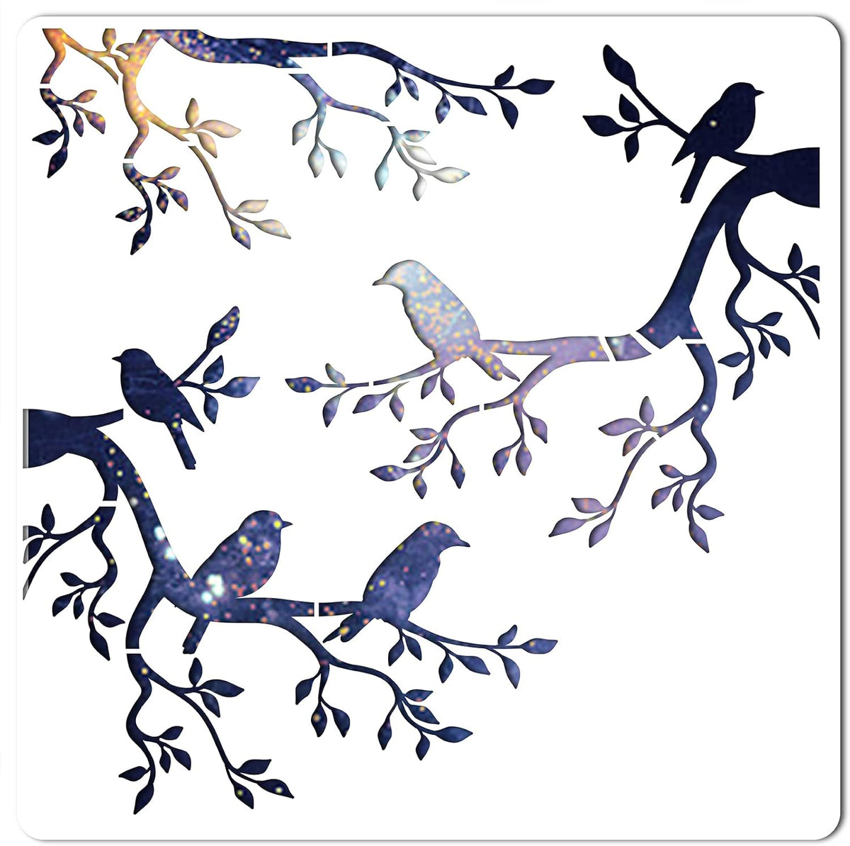tree bird stencil for painting