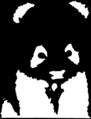 panda stencil diy
